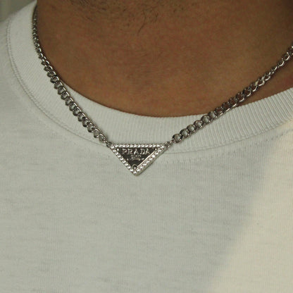 Silver PD Diamanté Chain